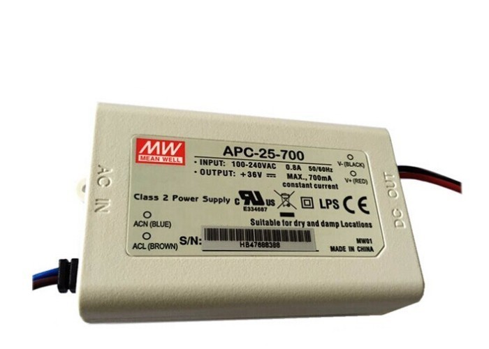Driver costante APC-25-700 di serie 20w LED della corrente APC dell'alimentazione elettrica del LED