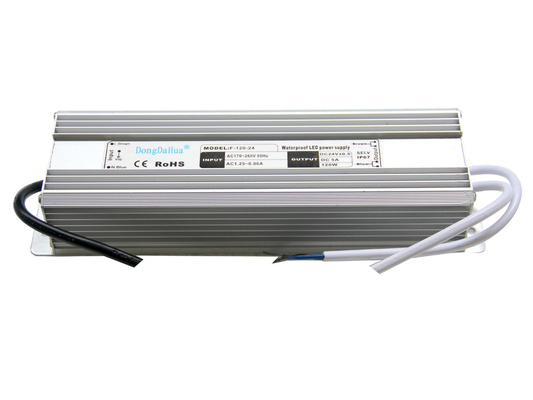 120W 5A impermeabilizzano 24V il driver a una uscita, l'alimentazione elettrica di CC LED della luce di IP68 LED