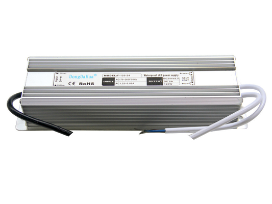 120W 5A impermeabilizzano 24V il driver a una uscita, l'alimentazione elettrica di CC LED della luce di IP68 LED