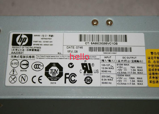 Compaq 337867-001 alimentazioni elettriche del server di 1300W HP con il fan attivo