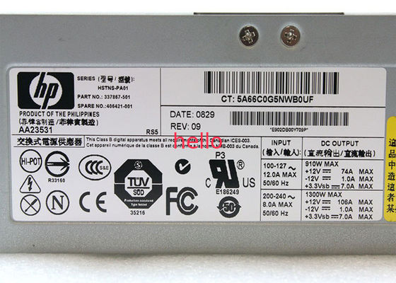 Compaq 337867-001 alimentazioni elettriche del server di 1300W HP con il fan attivo