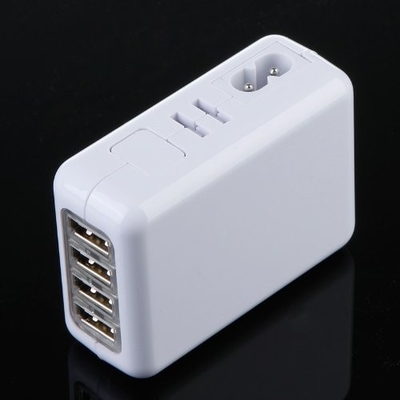 Adattatore universale di CA della parete del caricatore di viaggio di USB di 4 porti per la casa, multi spina