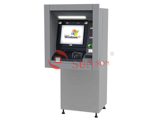 Macchina finanziaria di BANCOMAT del chiosco di attività bancarie di self service del supporto della parete tramite la parete