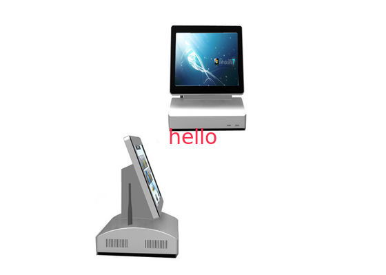 Chiosco di informazioni interattivo del touch screen, chioschi da tavolino della foto di self service