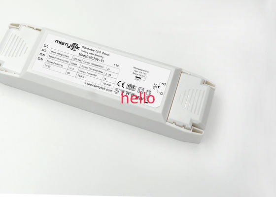Margine posteriore IP20 di tensione di Traic di 75 watt del driver costante di Dimmable LED