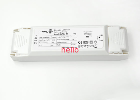Margine posteriore IP20 di tensione di Traic di 75 watt del driver costante di Dimmable LED