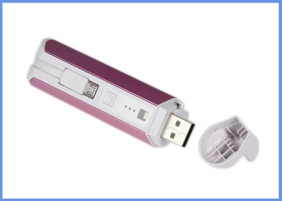 Mini cavo incorporato portatile del blocco alimentatore di USB 2200mah micro USB, batteria 18650