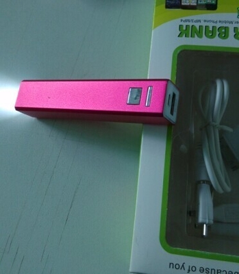 blocco alimentatore portatile di USB di forma porpora di rettangolo 3200mAh per il taccuino