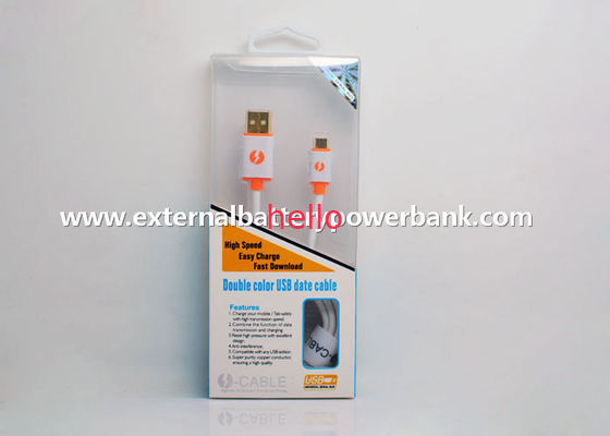 Cavo di dati bianco rotondo del micro USB2.0 per i telefoni di androide di Samsung HTC/Blackberry