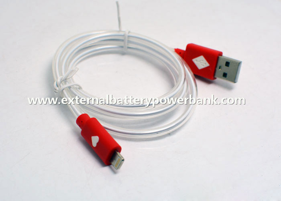 8Pin che alleggeriscono il trasferimento di dati di USB cablano con la luce rossa del LED per iPhone5/5s/6/6Plus