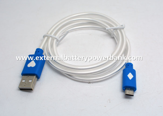 cavo del trasferimento di dati di USB del micro di 1M con luce blu per i telefoni di androide di Samsung