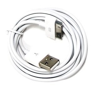 Cavo extra-lungo di sincronizzazione dei dati del nero 6FT USB per il iPad di iPhone 4 4S 3GS iPod di Apple