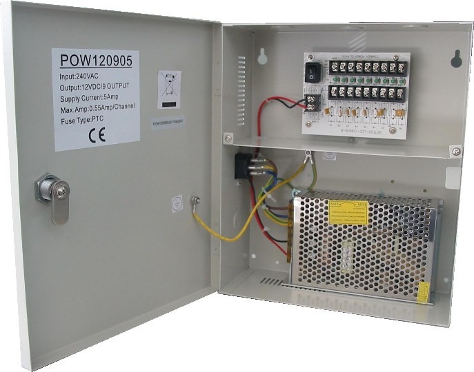 alimentazione elettrica della macchina fotografica del cctv di 12VDC 5A 100-240VAC 50-60Hz per commutato