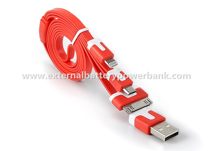 3 in 1 cavo piano del trasferimento di dati di USB della tagliatella per il iPhone 4G/4S 5G/5S/Samsung